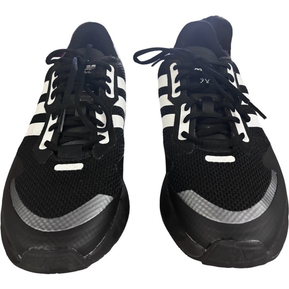 Adidas ZX 1K BOOST CORE BLACK / CLOUD WHITE / BLACK SILVER METALLIC Size 9 - Picture 4 of 10